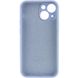 Чехол для Apple iPhone 14 Plus Silicone Full camera закрытый низ + защита камеры / Голубой / Lilac Blue