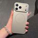Чехол для Iphone 17 Pro Max Стеклянный матовый + стекло на камеру Nofelet AG Glass Case with Magsafe Titan