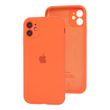 Чехол для iPhone 11 Silicone Slim camera оранжевый / закрытый низ + защита камеры
