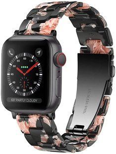 Ремешок Resin Band для Аpple Watch 42/44/45 mm Black/Pink