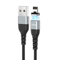 Кабель HOCO Lightning Traveller magnetic charging data cable U96 |1.2m, 2.4A| Black, Black