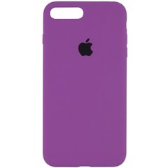 Чехол для Apple iPhone 7 plus / 8 plus Silicone Case Full с микрофиброй и закрытым низом (5.5"") Фиолетовый / Grape