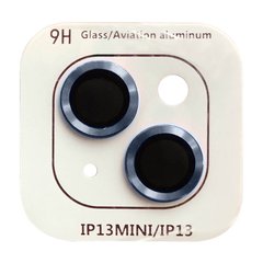 Защитное стекло Metal Classic на камеру (в упак.) для Apple iPhone 13 mini / 13 Синий / Blue