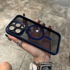 Чохол для iPhone 14 Pro Max Premium acrylic case Затемненная стенка Blue