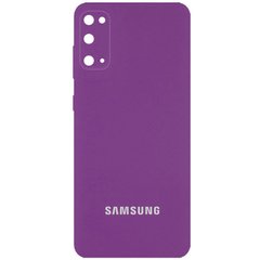 Чехол для Samsung Galaxy S20 FE Silicone Full camera закрытый низ + защита камеры Фиолетовый / Purple