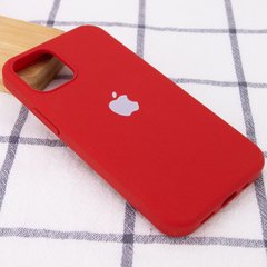Чохол для Apple iPhone 12 Pro Silicone Full / закритий низ (Червоний / Dark Red)