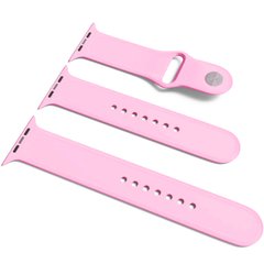 Силиконовый ремешок для Apple Watch Sport Band 38 / 40 (S/M & M/L) 3pcs (Розовый / Light pink)