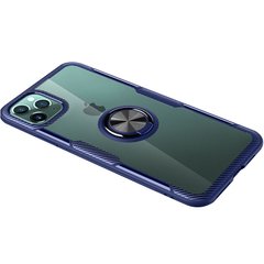 TPU+PC чохол Deen CrystalRing for Magnet (opp) для Apple iPhone 11 Pro (5.8") (Безбарвний / Синій)