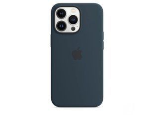 Чехол для Apple Iphone 13 pro Silicone case Original 1:1 full with Magsafe Синий / Abyss Blue
