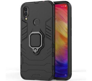 Чохол для Xiaomi Redmi 7 Transformer Ring ударостійкий з кільцем чорний