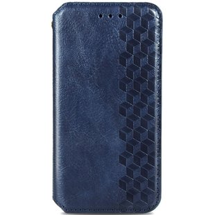 Кожаный чехол книжка GETMAN Cubic (PU) для Samsung Galaxy S23 FE Синий