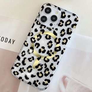 Леопардовый чехол для iPhone 13 Pro Leopard Gold with Magsafe