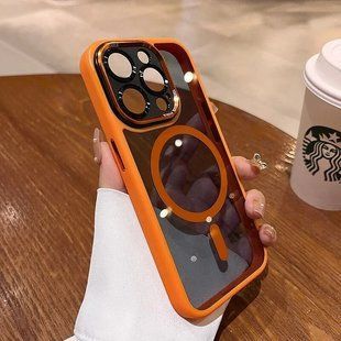 Чохол для iPhone 11 Premium acrylic case Затемнена стінка Orange