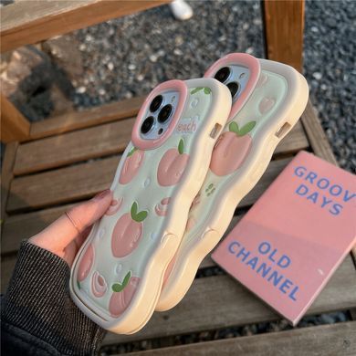 Чохол для iPhone 14 Pro Max Хвилястий Peach + підставка