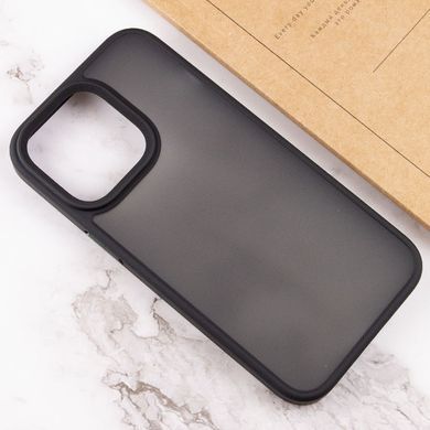 TPU+PC чехол Metal Buttons для Apple iPhone 14 Pro Max (6.7") Черный