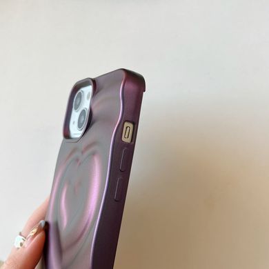 Чехол для iPhone 12 Pro Max Рельефное сердечко Purple