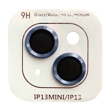 Захисне скло Metal Classic на камеру (в упак.) Apple iPhone 13 mini / 13 Синій / Blue