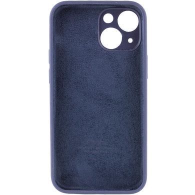 Чохол для Apple iPhone 14 Plus Silicone Full camera закритий низ + захист камери / Синій / Deep navy