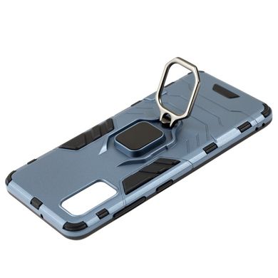 Ударопрочный чехол Transformer Ring for Magnet для Samsung Galaxy A41 (A415) Серый Противоударный, бронированный з кольцом