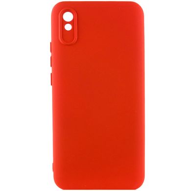 Чехол для Xiaomi Redmi 9A Silicone Full camera закрытый низ + защита камеры Красный / Red