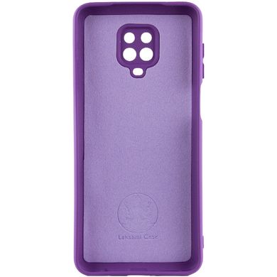 Чехол для Xiaomi Redmi Note 9s / 9 Pro Silicone Full camera закрытый низ + защита камеры Фиолетовый