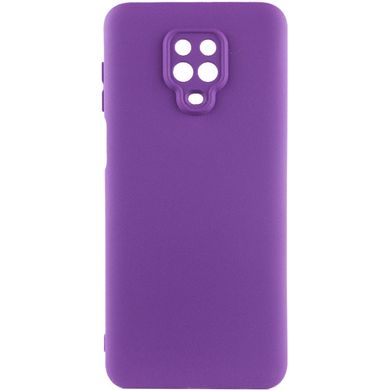 Чехол для Xiaomi Redmi Note 9s / 9 Pro Silicone Full camera закрытый низ + защита камеры Фиолетовый