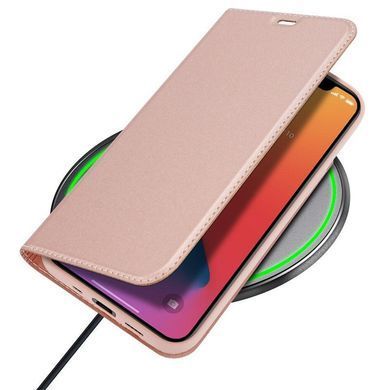 Чохол-книжка Dux Ducis з кишенею для візиток для Apple iPhone 12 / 12 Pro (6.1") (Rose Gold)