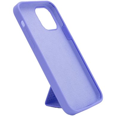 Чехол Silicone Case Hand Holder для Apple iPhone 12 Pro / 12 (6.1") (Сиреневый / Dasheen)