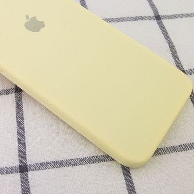 Чохол для Apple iPhone 7 plus / 8 plus Silicone Full camera закритий низ + захист камери (Жовтий / Mellow Yellow) квадратні борти