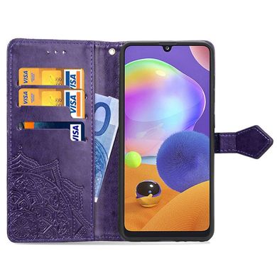 Кожаный чехол (книжка) Art Case с визитницей для Samsung Galaxy M51 (Фиолетовый)