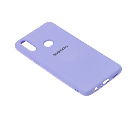 Чохол для Samsung Galaxy A10s (A107) Silicone Full світло-фіолетовий з закритим низом і мікрофіброю