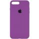 Чехол для Apple iPhone 7 plus / 8 plus Silicone Case Full с микрофиброй и закрытым низом (5.5"") Фиолетовый / Grape