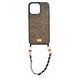 Чехол для iPhone 14 Pro Max Bling World Grainy Diamonds с ремешком Gold/Silver