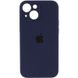Чехол для Apple iPhone 14 Plus Silicone Full camera закрытый низ + защита камеры / Синий / Deep navy