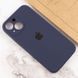 Чохол для Apple iPhone 14 Plus Silicone Full camera закритий низ + захист камери / Синій / Deep navy