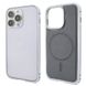 Металлический чехол + кожа для iPhone 14 Aluminium Case Lether With Magsafe Grey / Серый