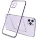Прозрачный силиконовый чехол с глянцевой окантовкой Full Camera для Apple iPhone 11 Pro Max (6.5") (Сиреневый)