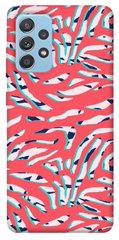 Чехол для Samsung Galaxy A52 4G / A52 5G PandaPrint Red Zebra print паттерн