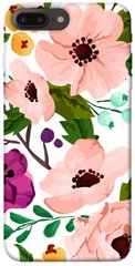 Чехол для Apple iPhone 7 plus / 8 plus (5.5"") PandaPrint Акварельные цветы цветы