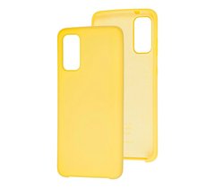 Чехол для Samsung Galaxy S20 (G980) Silky Soft Touch "желтый"