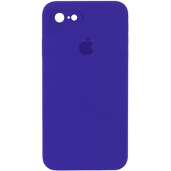 Чехол для iPhone 6/6s Silicone Full camera закрытый низ + защита камеры Фиолетовый / Ultra Violet квадратные борты