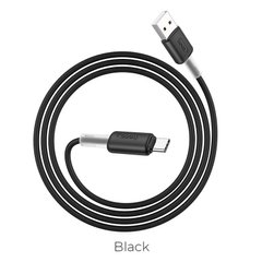 Кабель HOCO Type-C Soft silicone charging X48 |1m, 3A| Black, Black