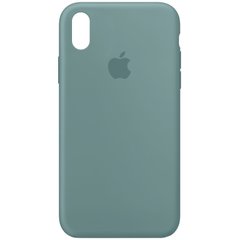 Чохол для Apple iPhone XR (6.1 "") Silicone Case Full з мікрофіброю і закритим низом Зелений / Cactus