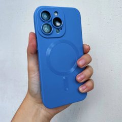 Чохол для iPhone 14 Pro Max Sapphire Matte with MagSafe + скло на камеру Light blue
