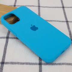 Чехол для Apple iPhone 12 Pro Silicone Full / закрытый низ (Голубой / Blue)