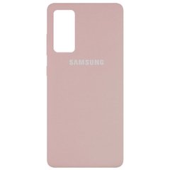 Чохол для Samsung Galaxy S20 FE Silicone Full (Рожевий / Pink Sand) з закритим низом і мікрофіброю