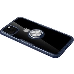 TPU+PC чохол Deen CrystalRing for Magnet (opp) для Apple iPhone 11 Pro (5.8") (Безбарвний / Темно-синій)