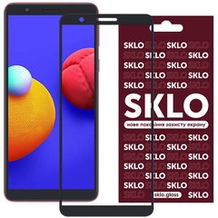 Защитное стекло SKLO 3D (full glue) для Samsung Galaxy M01 Core / A01 Core, Черный