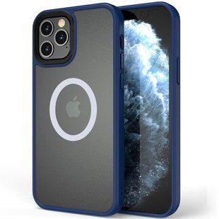 TPU+PC чохол Metal Buttons with MagSafe для Apple iPhone 13 Pro Max (6.7"") Синій