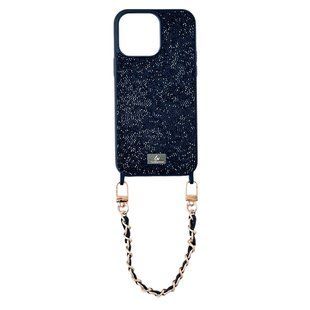 Чохол для iPhone 14 Pro Max Bling World Grainy Diamonds з ремінцем Black